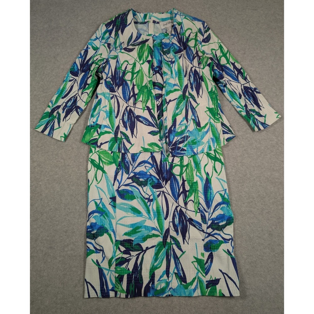 Joseph Ribkoff Women Dress Suit Size 8 NWT Textured‎ Botanical Stretch Shift